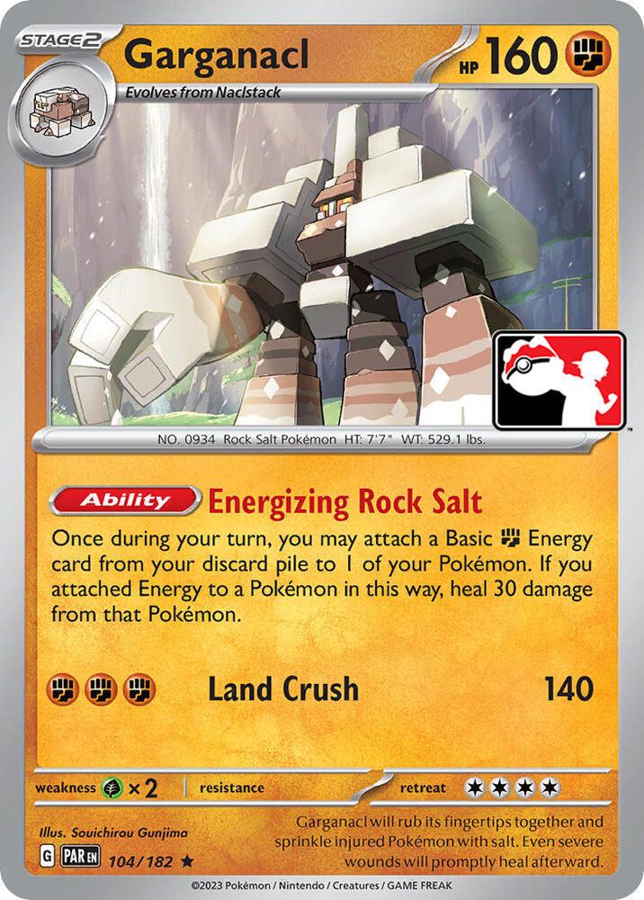 Paradox Rift Garganacl [Prize-Pack] Pokémon card